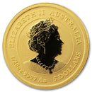 Moneda del Año Lunar Australiano del Tigre de oro de 1/20 oz de P 2022 - BU con certificado - Valor nominal de $5