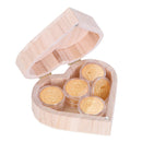 Spanish en Wedding Arras De Boda Unity Coins Set With Heart Wood Box